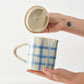 SALE / Tea Pot / Air Brushed Grid