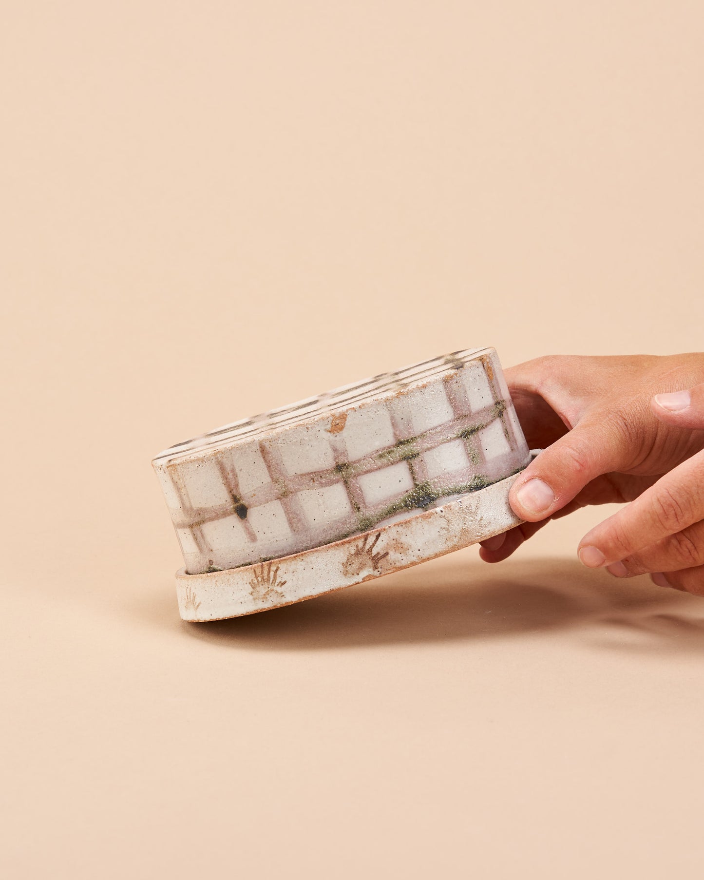 Butter dish / Copper Grid